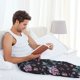 thumbnail image 5 of Balery Roses Flowers Pantalones de pijama para hombre, pijama ultraligero, pantalón de descanso-X-Large, 5 of 6