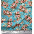 thumbnail image 1 of Soimoi Cotton Jersey Fabric Leaves & Blossoms Floral Printed Craft Fabric by The Yard 58 Inch Wide, 1 of 3