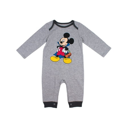 

Disney Gray Infant Boys Vampire Mickey Mouse Romper Halloween Coveralls 3/6m