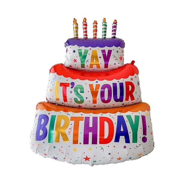 DQrwqpou Velas Colores Pastel Cumpleaños 3 Capas Globo Osito (Pastel Color)