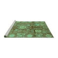 thumbnail image 2 of Ahgly Company Machine Washable Indoor Rectangle Oriental Turquoise Blue Traditional Area Rugs, 3' x 5', 2 of 4