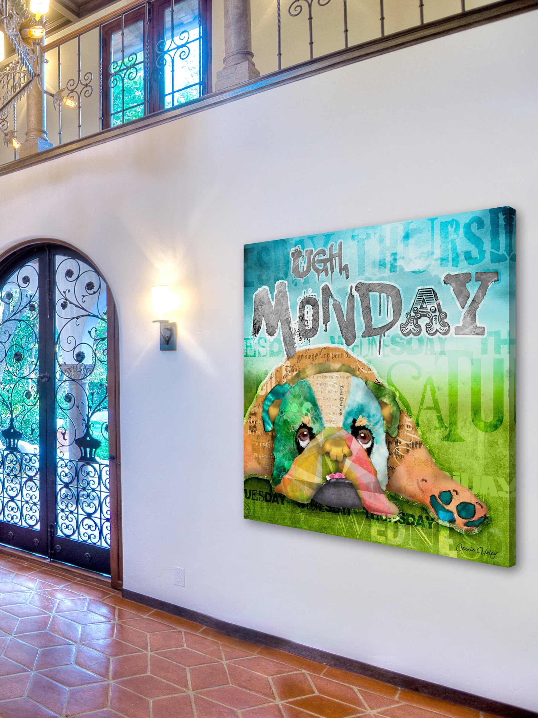 Marmont Hill - "Monday Dog" by Connie Haley Painting Print on Wrapped Canvas