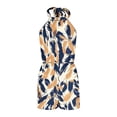thumbnail image 5 of Axiiglly Rompers for Women Halter Tie Neck Backless Summer Boho Short Jumpsuits Casual Outdoor Daily Outfits, S-2XL, 5 of 7