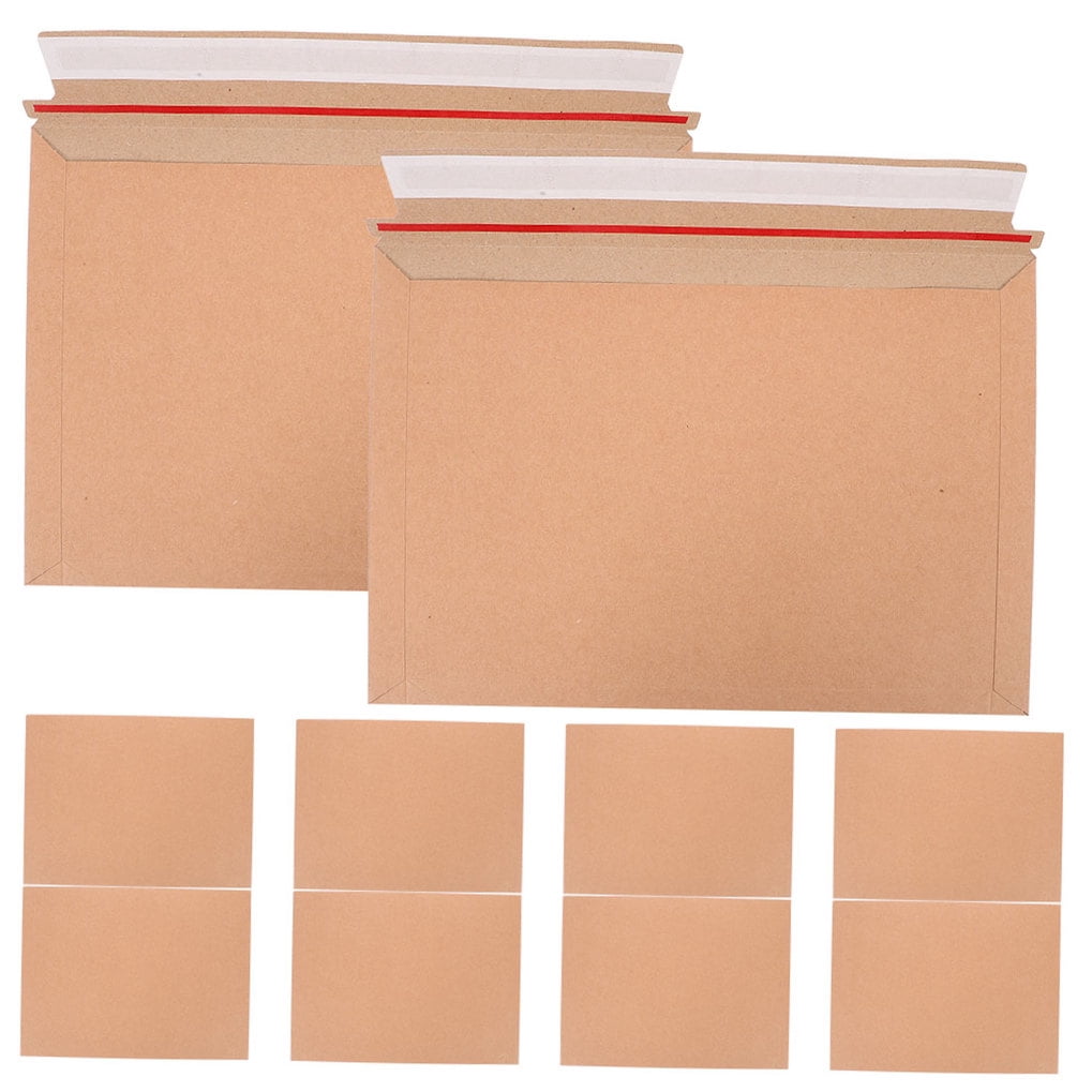 HEATSHAKING 25Pcs Brown Rigid Mailing Envelopes with Tear p for Secure Shipping