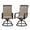 Patterned Backrest-Brown, variant on Patio Swivel Chairs Set of 2, Waterproof Outdoor Dining Chairs with All-Weather Textilene Mesh, High Back Rocker Chairs for Deck, Garden, and Backyard (Beige)