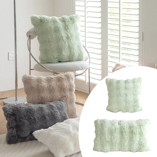 SHAGUOZHOU Velvet Pillow Autumn/Winter Solid Color Living Room Sofa Mat Study Bedroom Pillow Silk Pillows for Hair And Skin Pillowslip Cold Pillowcase