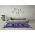thumbnail image 3 of Ahgly Company Machine Washable Indoor Rectangle Persian Blue Traditional Area Rugs, 7' x 9', 3 of 4