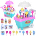 thumbnail image 4 of Ice Cream Cart Deluxe Frustration Free Packaging ，Mini Ice Cream Candy Cart Toy, Set of 19, 4 of 5