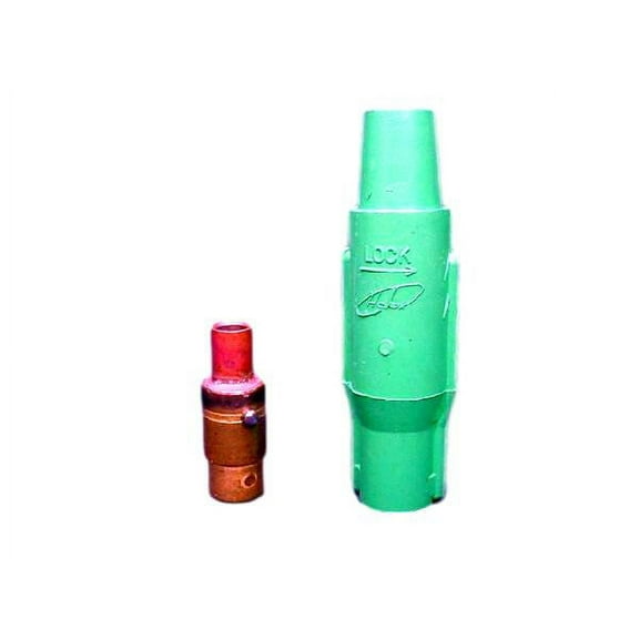 Leviton 16V27-G Green 16 Series Female Vulcanized Crimped Cam-Type Plug