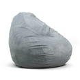 thumbnail image 2 of Big Joe Lotus Foam Filled Teardrop Bean Bag Chair with Removable Cover, Gray Plush, Soft Polyester, 4 feet Big, 2 of 10