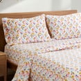 thumbnail image 2 of King Size Bed Sheets Piece Floral Pattern Sheets King Deep Pocket Sheet Grey Lotus, 2 of 7