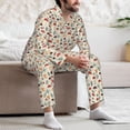 thumbnail image 7 of Naloa Colorful Autumn Men’s Pajamas Set - Long Sleeve Button Down Sleep Shirt and Pajama Bottoms Sleepwear Set-Large, 7 of 7