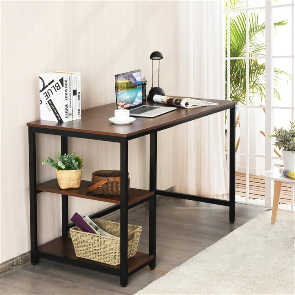 Demi Bonn 47" Computer Desk Office Study Table Workstation Home with Adjustable Shelf, Coffee