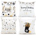 thumbnail image 1 of KAIYANG fundas de cojín navideñas para sofá, funda de almohada decorativa para Feliz Navidad, 18 x 18 pulgadas, 1 of 5