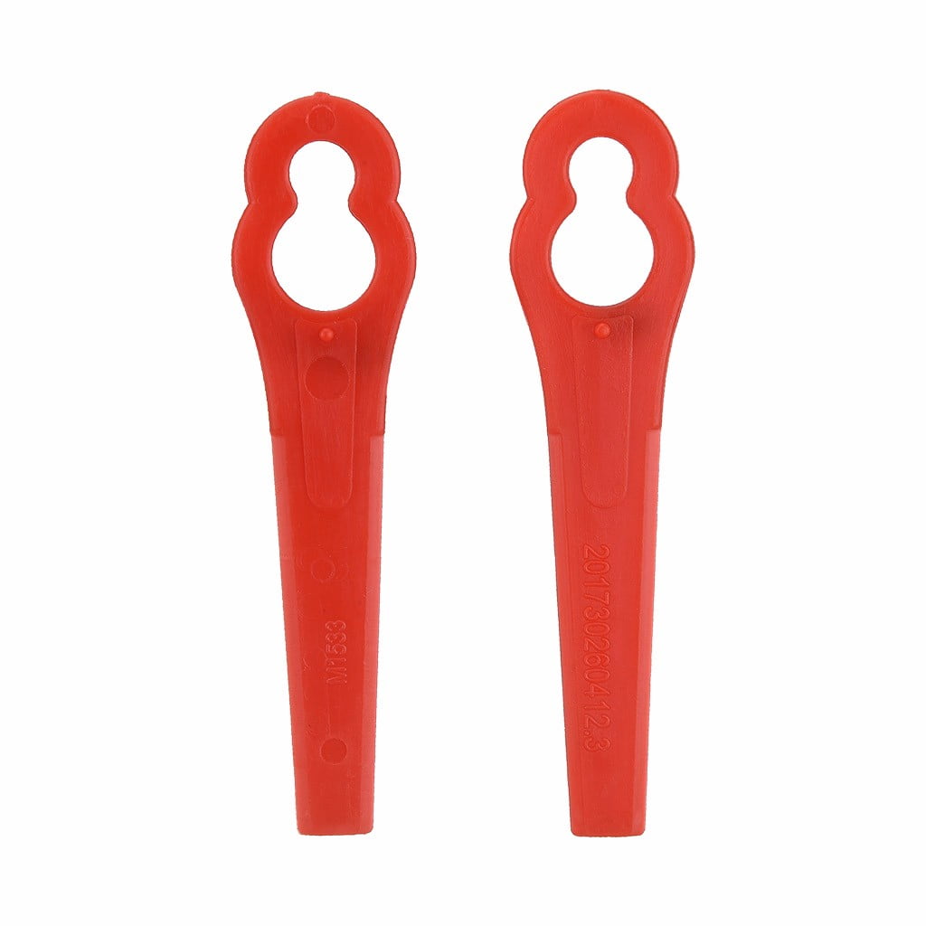 ExcLent 100Pcs Red Plastic Blades For Grass Trimmer Strimmer Lawnmower