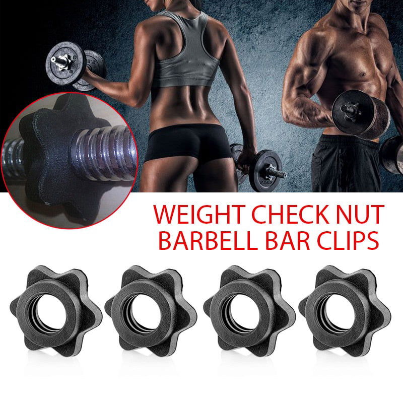 standard weight lifting barbell dumbell bar spin-lock collar clamps x1  GQ 