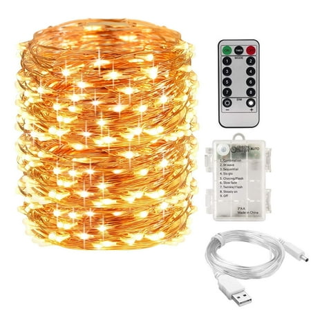 Copper Starry String Lights Outdoor Usb Battery Operated 66 Feet 200 Copper Starry String Lights Outdoor Usb Battery Operated 66 Feet 200 Led Decorative