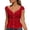 Red, variant on Womens T Shirts, Elegant Women s T Shirt with Open Front Cardigan Style Sleeveless Top featuring V Neck Lace Detailing for Casual Everyday wear Red M
