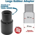10 Foot Long Dust Collection Power Tool Hose Kit with 3 Threaded