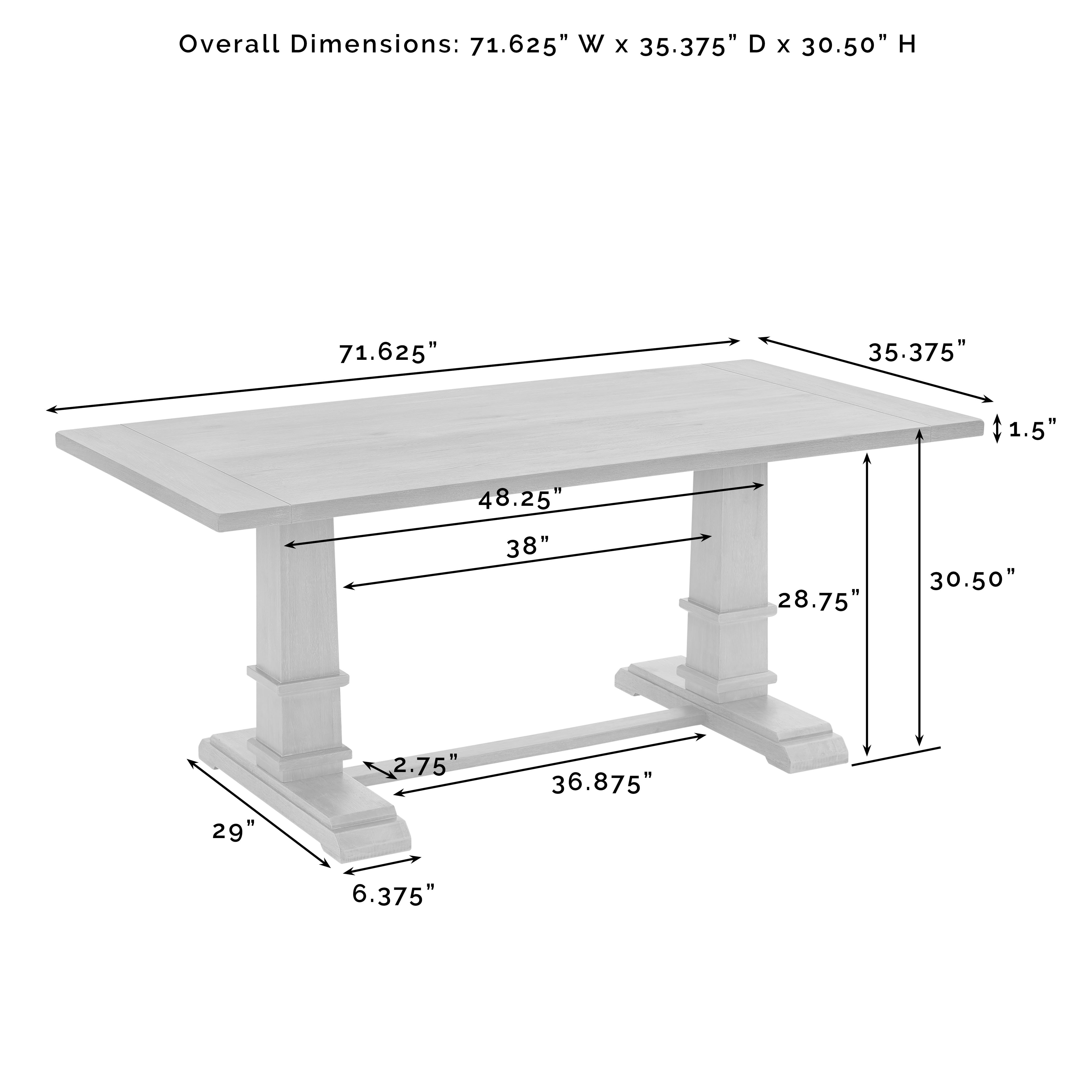 Crosley Furniture Joanna Dining Table in Dark Oak