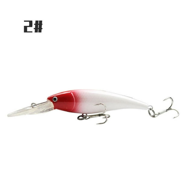 7g Fishing Minnow Baits, Hard Artificial Fishing Swimbaits with 2 Barb  Hooks for Saltwater(#3)