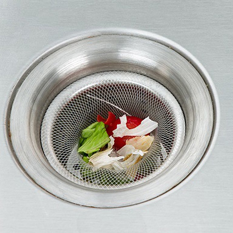 200 PCS Disposable Sink Strainer Mesh Bags - 4x7 Inches, Polyester, Fits Most Sink Drains & Hanging Baskets