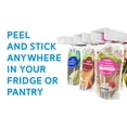 thumbnail image 3 of Storage Theory Food Pouch Slider Organizer for Kitchen Pantry, Cabinet and Refrigerator - Peel and Stick Storage for Applesauce, Yogurt, Baby Food Pouches - 6 pk, 3 of 8