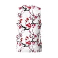 thumbnail image 3 of Easygdp Cherry Blossoms Men's Mesh Basketball Jersey Quick Drying Sleeveless Shirts Fitted Muscle Tank Tops Sport Round Neck T-Shirt - Small, 3 of 9