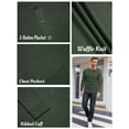 thumbnail image 5 of COOFANDY Men's Henley Shirts Long Sleeve Basic Waffle Pique Pullover T-Shirt with Pocket Christmas Sweater, 5 of 6