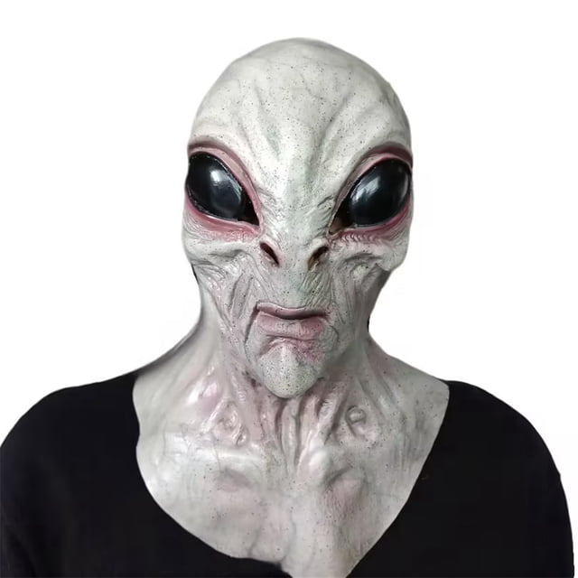 SUNSIOM Couvre-Chef Alien Halloween Réaliste 3D Extraterrestre Accessoire de Cosplay pour Adultes