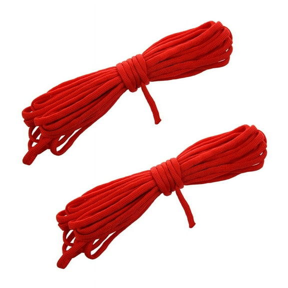 2X 20FT Paracord Parachute Cord Lanyard Nylon Desert 7 Strand-Red