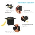 thumbnail image 3 of Gazdag 30pcs Graduation Sweet Boxes,6CM*6CM Doctoral Cap Shaped Gift Box Black Graduation Celebration Treat Sweet Biscuit Chocolate Sweet Box with Yellow Tassel for Graduation Ceremony Party, 3 of 7