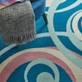 thumbnail image 6 of Nourison Grafix Geometric Blue Multi Colored 5'3" x ROUND Area Rug, (5 Round), 6 of 8