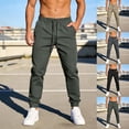 thumbnail image 2 of Bosfbaoi Plus Size Pants For Men Tapered Jogger Pants Mens Casual Pants Drawstring Elastic Waist Trousers, 2 of 9