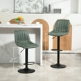 thumbnail image 4 of HOMCOM Adjustable Bar Stools Set of 2, Leathaire Swivel Barstools w/ Back, 4 of 10