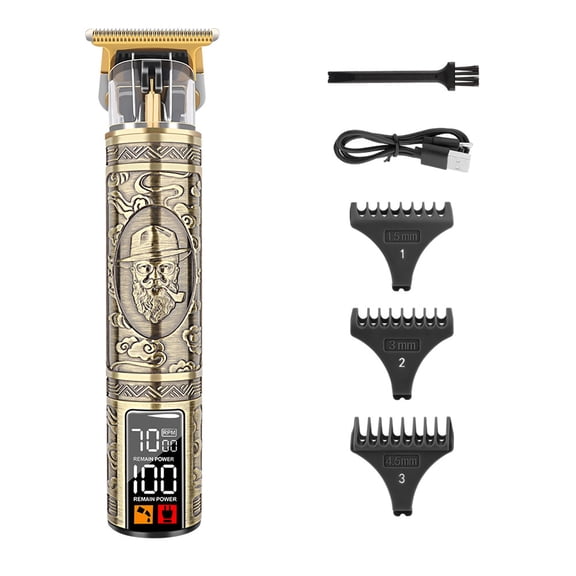 EXLEAF Professional Hair Clippers for Men,Zero Gapped Hair Trimmer with Lcd Display and 3 Limit Combs,Hair Trimmer T Liners Shavers Edgers Hair Clippers for Men Professional (Bronze)
