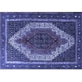 thumbnail image 1 of Ahgly Company Machine Washable Indoor Rectangle Persian Blue Traditional Area Rugs, 8' x 10', 1 of 4