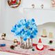 thumbnail image 4 of Las cabezas de flores artificiales de hortensia azul se pueden usar para hacer coronas navideñas, decorar paredes con flores, decorar el hogar y exhibir en bodas., 4 of 6