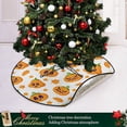 thumbnail image 6 of Coolnut Thanksgiving Pumpkin Christmas Tree Mat Round Christmas Tree Stand Mat Decoration for Holiday Party Home Christmas Day Ornaments Floor Door, 28.3", 6 of 6