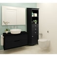 thumbnail image 3 of Tall Freestanding Storage Organizer Linen Tower, Vanity Closet, Bathroom Cabinet with 2 Open shelves, 3 Drawers, and a, 3 of 9