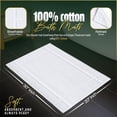 thumbnail image 2 of Alfombra de baño Pearl Linens, 100% algodón, 50 x 75 cm, 6 unidades, color blanco, 2 of 8