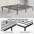 thumbnail image 2 of EDX 12 Inch Metal Platform Bed Frame with Steel Slats, No Box Spring Needed, Noise Free, Easy Assembly, King, 2 of 7