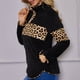 thumbnail image 4 of Moda mujer Casual felpa invierno cálido manga larga Patchwork señoras Tops sudaderas Fridja  fhghd2551, 4 of 9