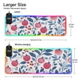 thumbnail image 3 of Red Pomegranate with Blue Leaves on White Background Wireless Charging RGB Gaming Mouse Pad Large Keyboard Mat Rubber Base 13 Light Modes, 3 of 6