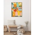 thumbnail image 6 of Kate and Laurel Sylvie Quiet Town Framed Canvas Wall Art by Carey Copeland, 28x38 Natural, Modern Abstract Colorful Home Wall Decor, 6 of 6