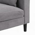 thumbnail image 2 of Modern 57" High Resilience Loveseat Sofa with Wooden Frame, Light Gray, 2 of 12