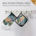 thumbnail image 4 of Yayeee Oven Mitts and Pot Holder Set of 2 Heat Resistant Kitchen Gloves Baking Hot Pad, Pine Tree Rainbow, 4 of 5