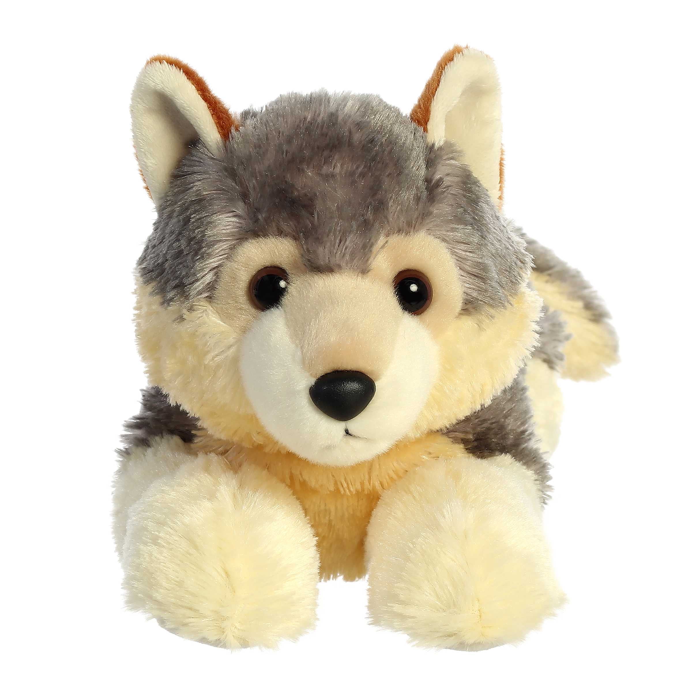 Aurora - Large Gray Grand Flopsie - 16.5" Wily Wolf - Adorable Stuffed Animal