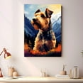 thumbnail image 2 of Welsh Terrier Dog Canvas Wall Art for Living Room, Funny Bathroom Wall Decor, Colorful Animal Painting Gift for Kid Teen Men, 2 of 4