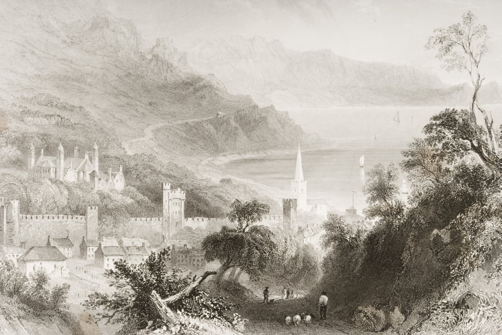Glenarm County Antrim Ireland Drawn By WHBartlett Engraved By FWTopham From The Scenery And Antiquities Of Ireland By NPWillis And JStirling CoyneIllustrated From Drawings By WHBartlett Published Lond